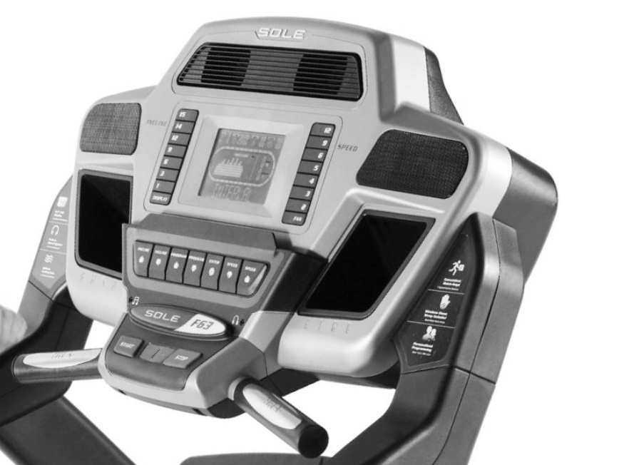 sole f63 treadmill console